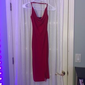 windsor brand long red dress with cross back